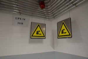 Sign for gas accumulation danger and alarm